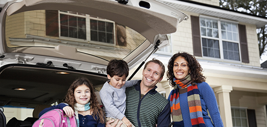 Family going on road trip